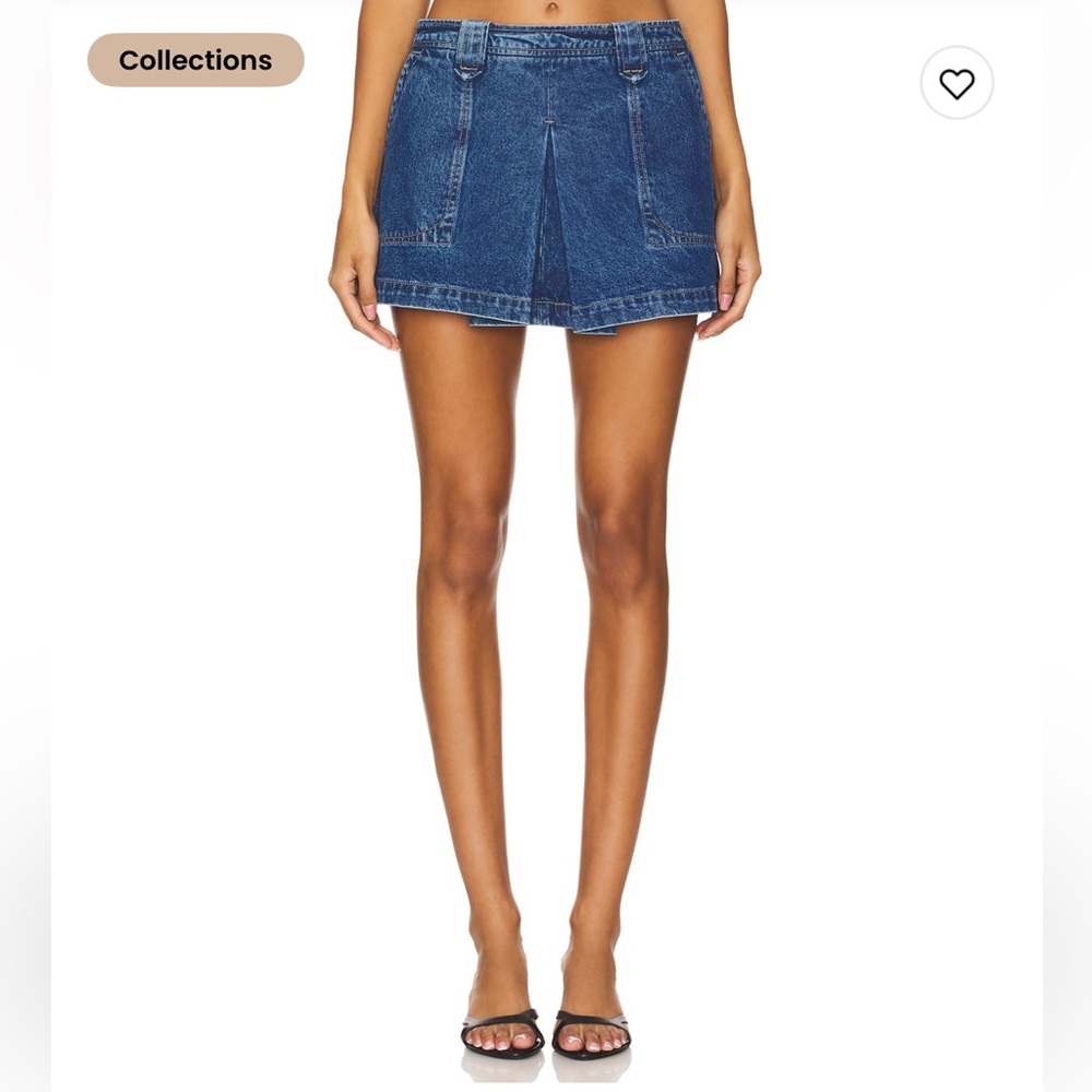 NWT - GRLFRND Ivy Pleated Mini Skirt in Big Sur